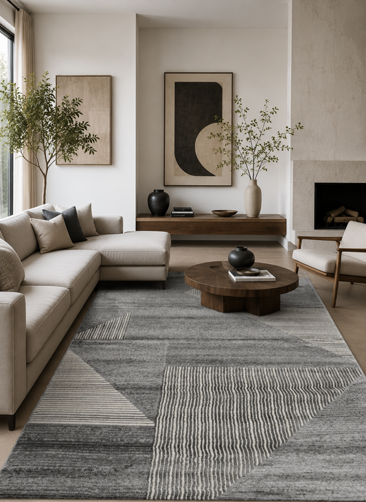 Mystic Abstract Brown and Gold Carpet