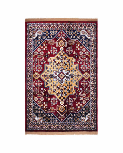 Nour Carpet | Red and Mustard