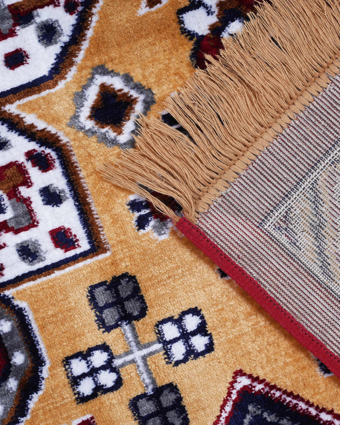 Nour Carpet | Red and Mustard