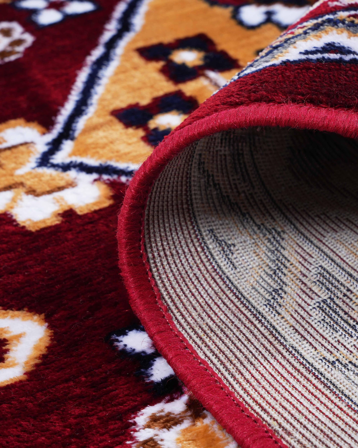 Nour Carpet | Red and Mustard