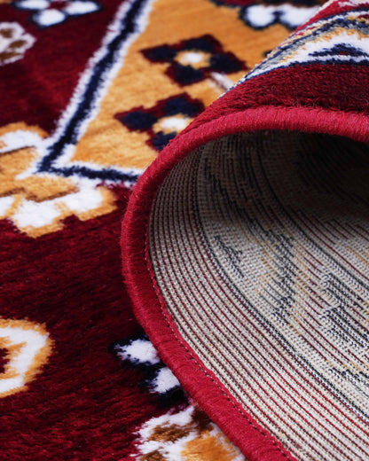 Nour Carpet | Red and Mustard