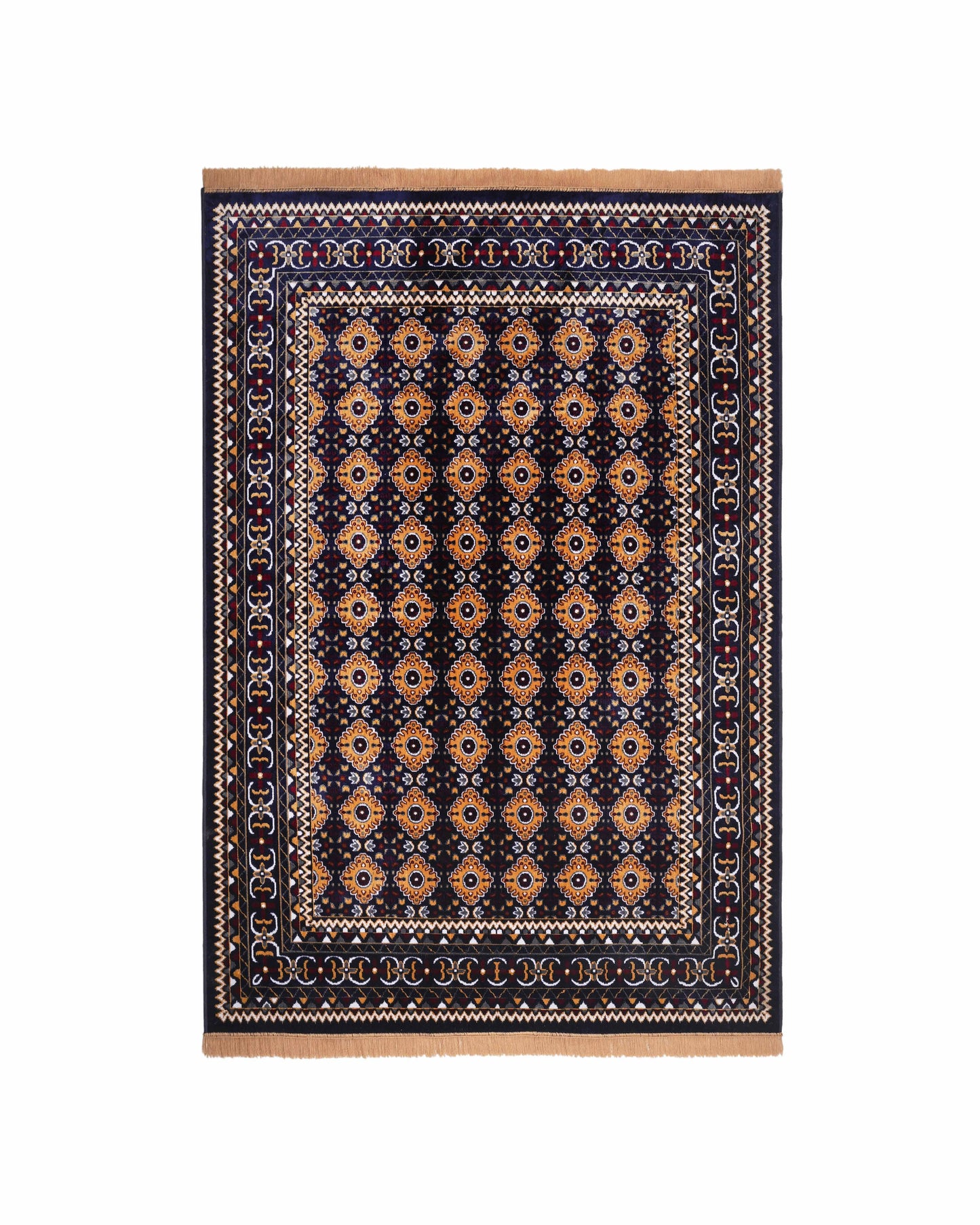 Nour Carpet | Blue and Mustard