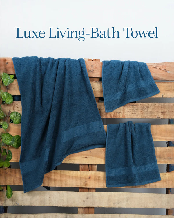 Luxe Living Bath Towel | Navy Blue