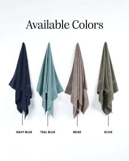 Set of 2 Sensation Bath Towel | Navy