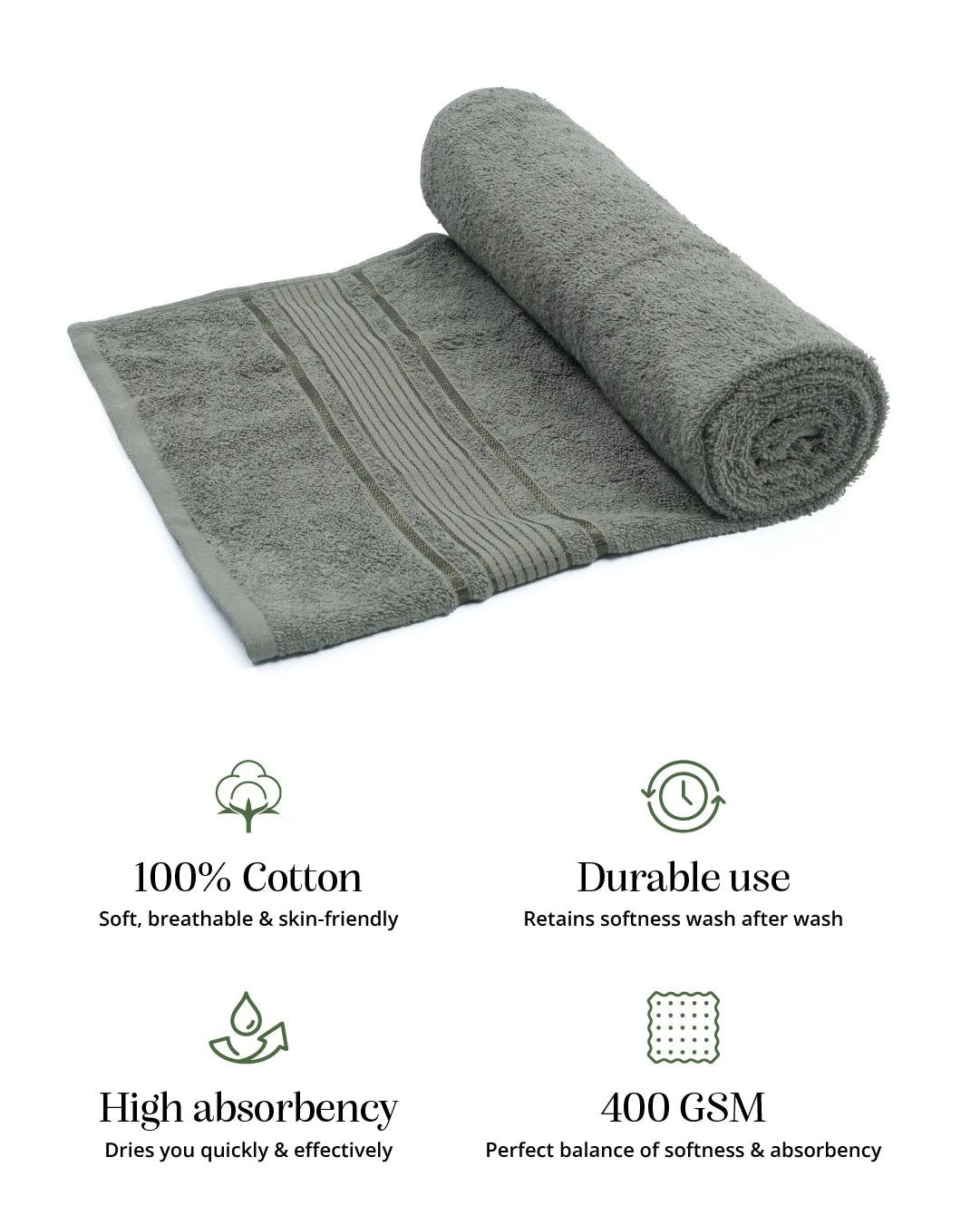 Breeze Bath Towel | Olive