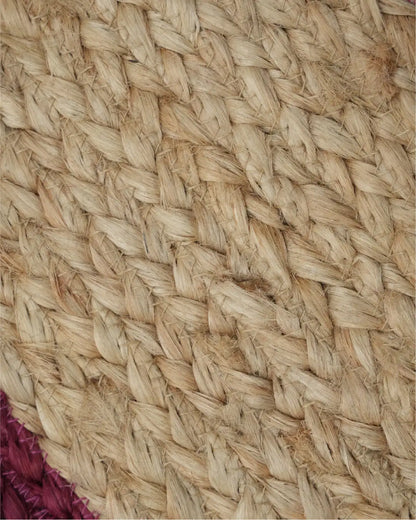 Jute Bone Shape Pet Mat 30X50 Maroon