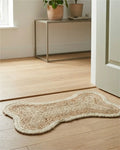 Jute Bone Shape Pet Mat 30X50 Off White for Pets