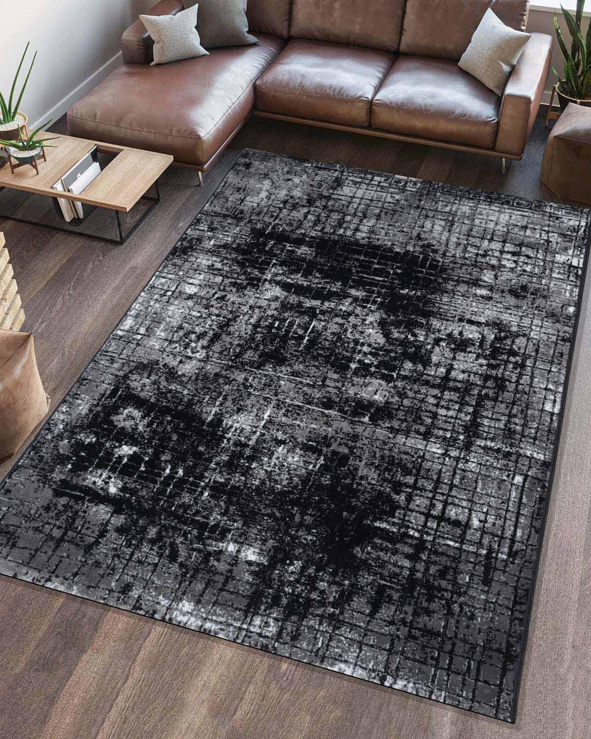 Vienna Carpet | Grey Textured Grid