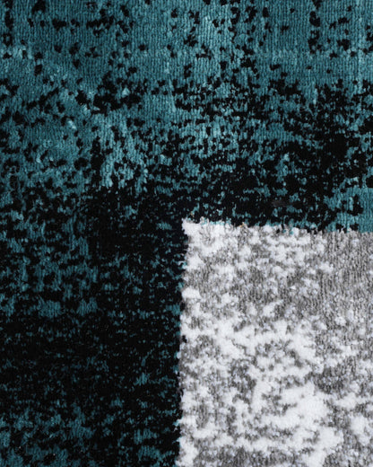 Vienna Carpet | Modern Teal Blue and Yellow