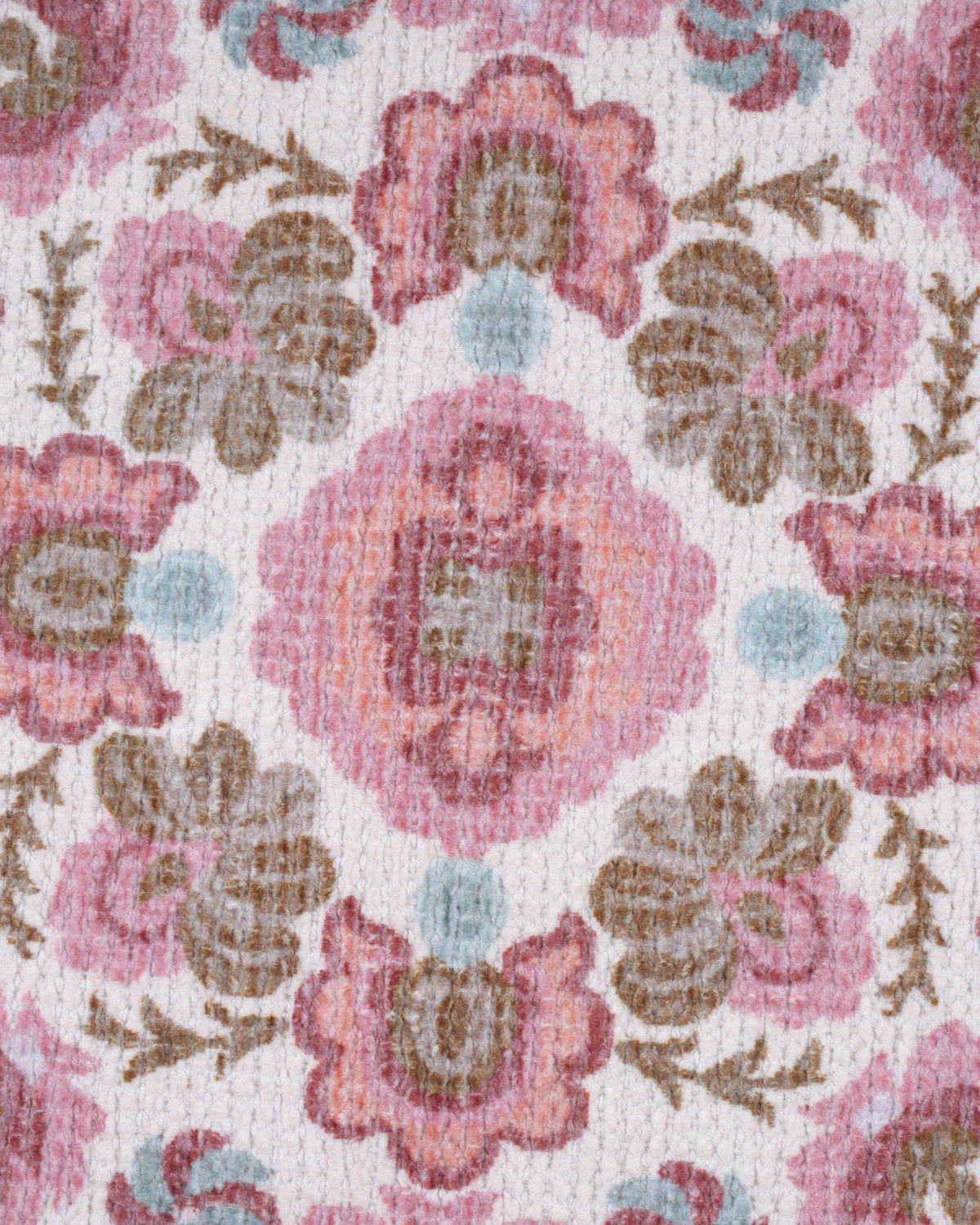 Plush Chenille Rug | Pink & Ivory