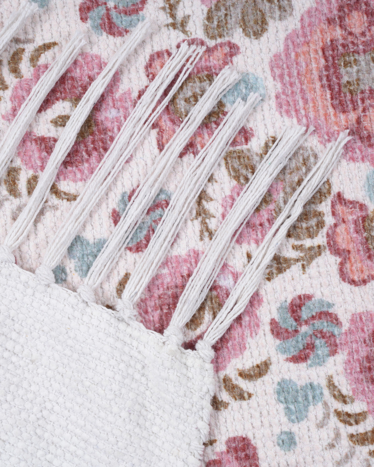 Plush Chenille Rug | Pink & Ivory