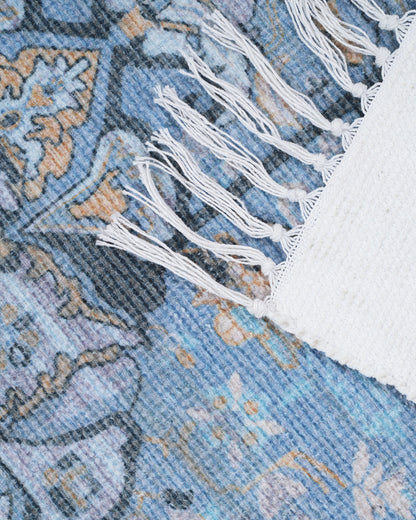 Plush Chenille Rug | Blue