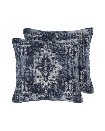 18X18 inch Steel Grey cotton cushion covers | Set of 2