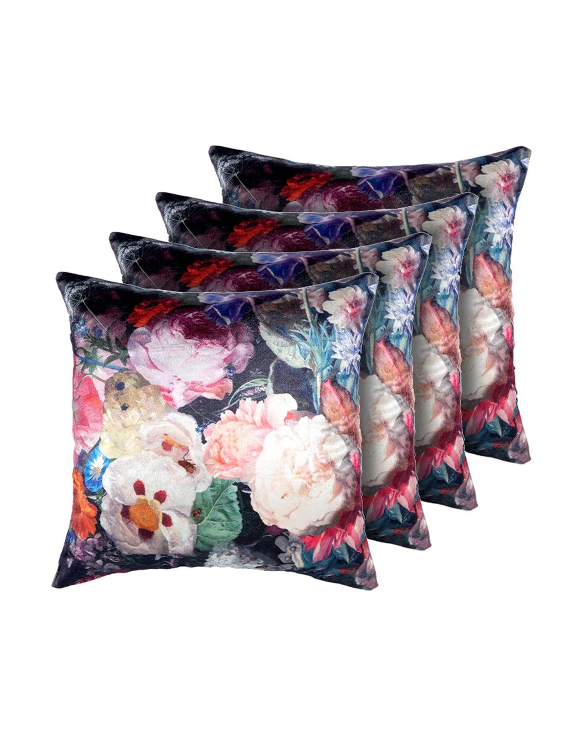 18X18 inch Purple floral cushion covers | Set of 2