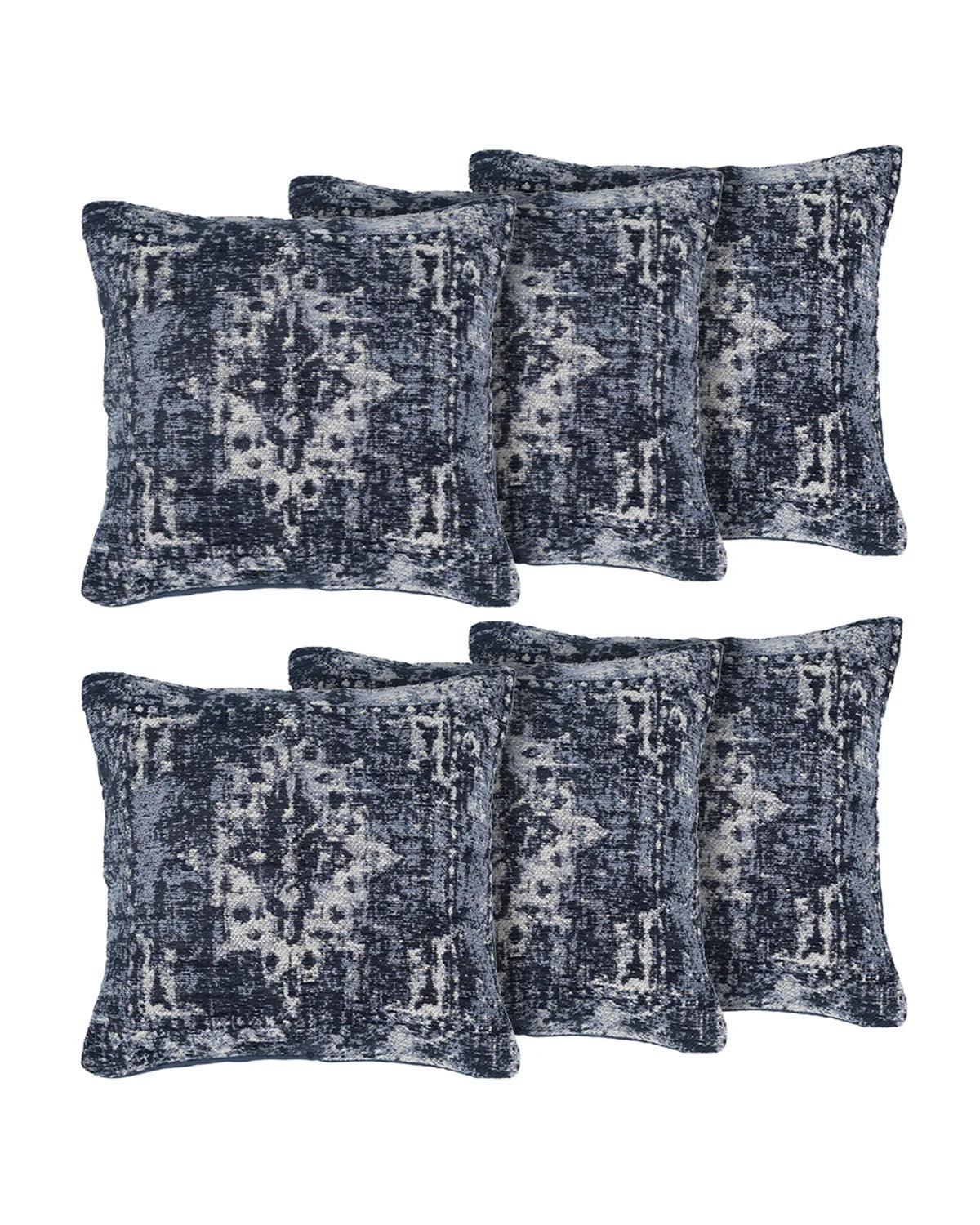 18X18 inch Steel Grey cotton cushion covers | Set of 2