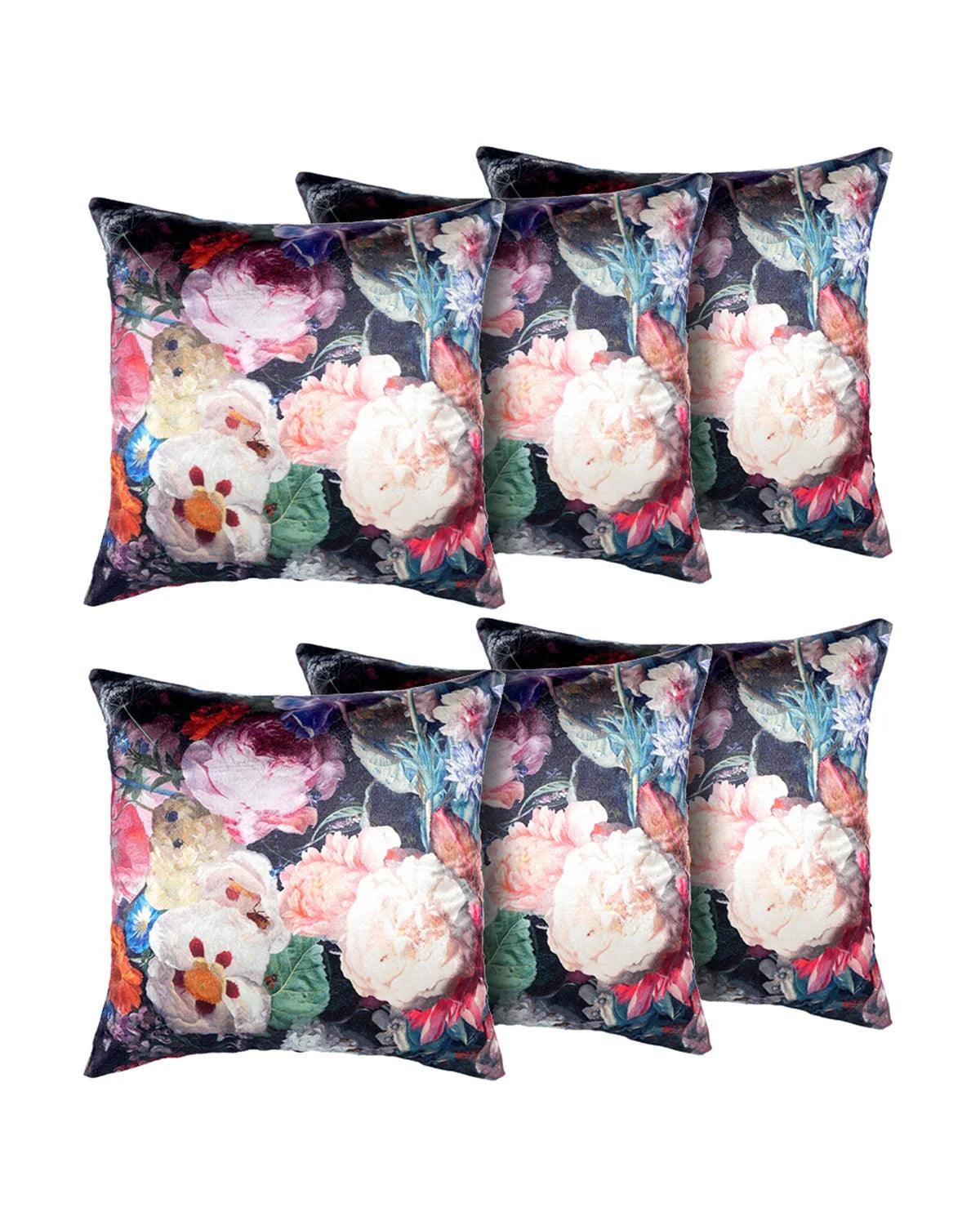 18X18 inch Purple floral cushion covers | Set of 2