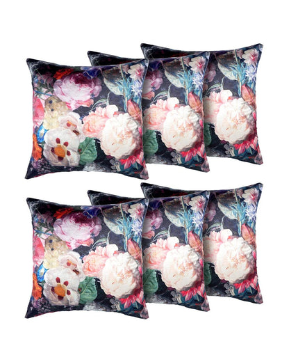 18X18 inch Purple floral cushion covers | Set of 2