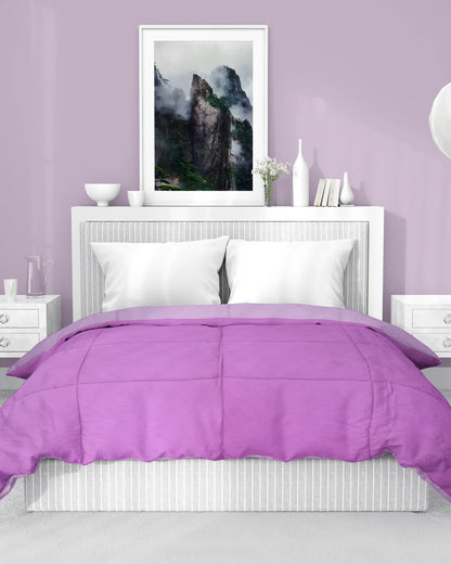 Amelia Reversible Comforter & AC Quilt |  Plum & Lilac | Box Design