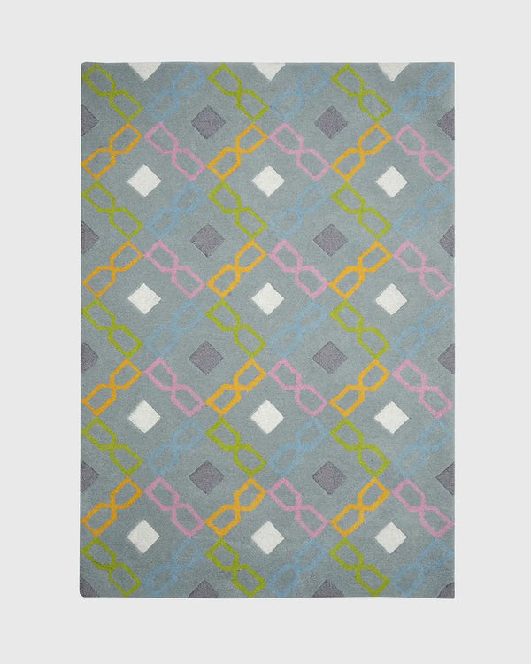 Grhamoy Chico Kids Carpet with Hand Tufted Grey Geometrical  Print