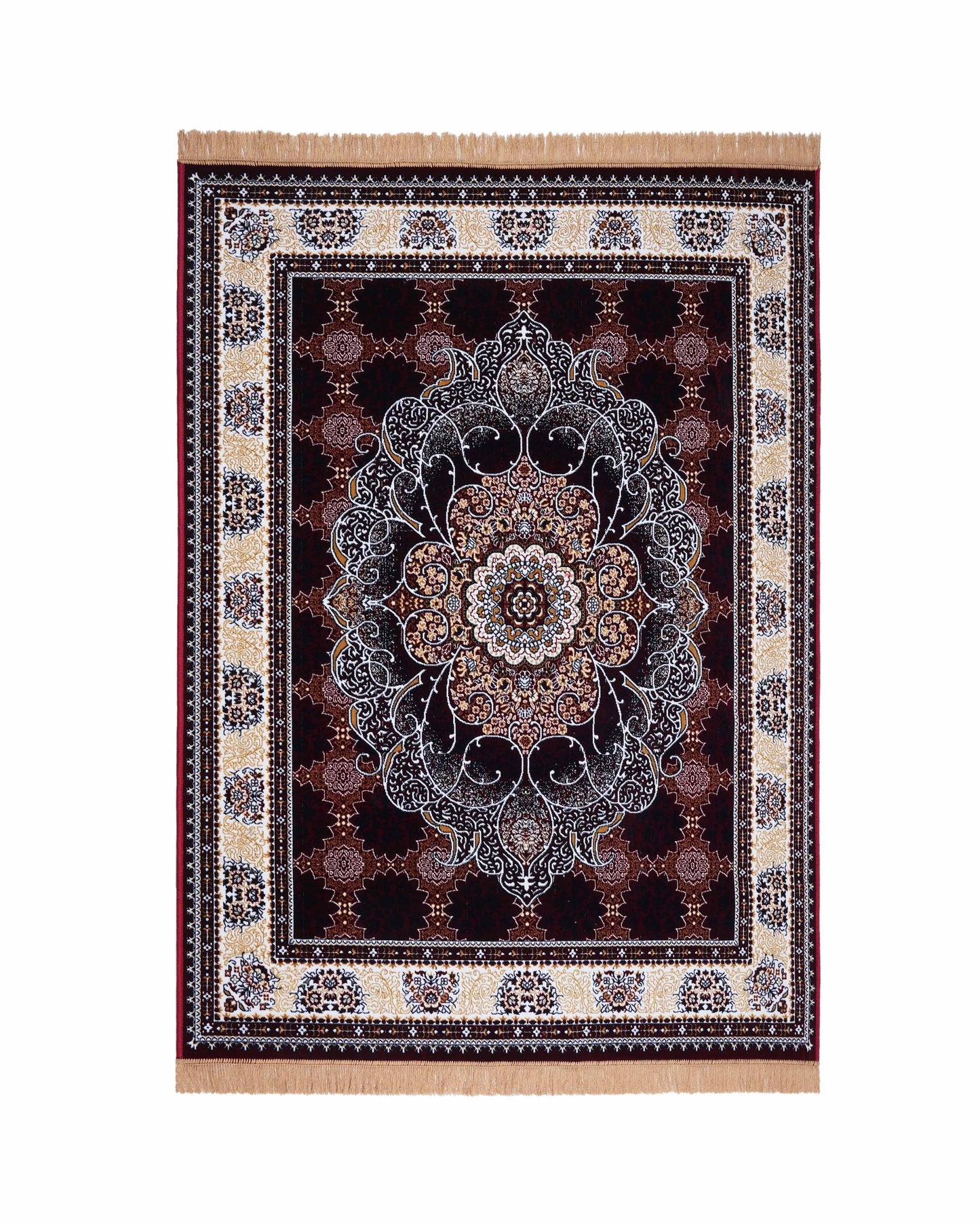 5X7 Ft Persian Legacy Carpet | Beige, Black and Red | 150 X 200 CM