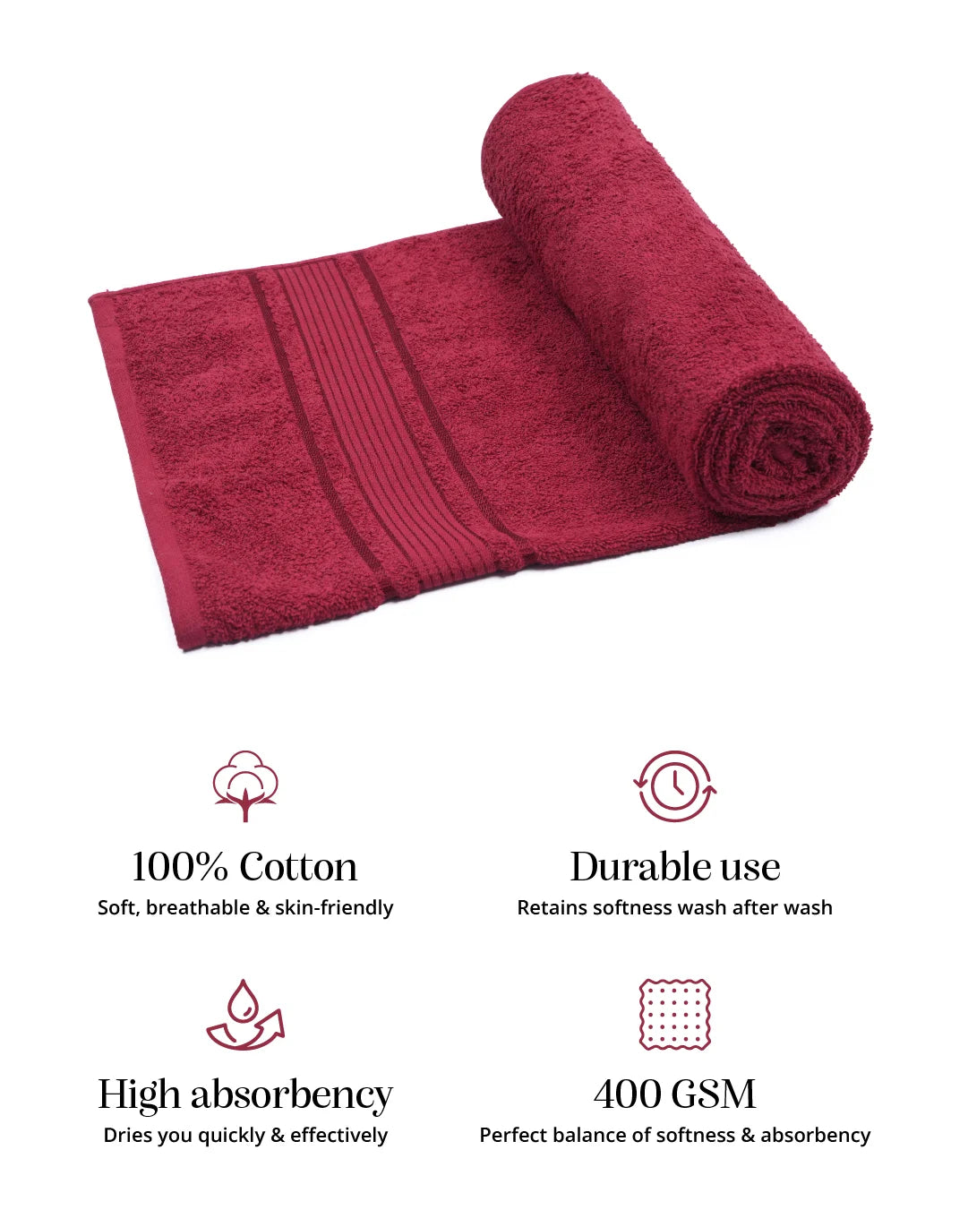 Breeze Bath Towel | Red