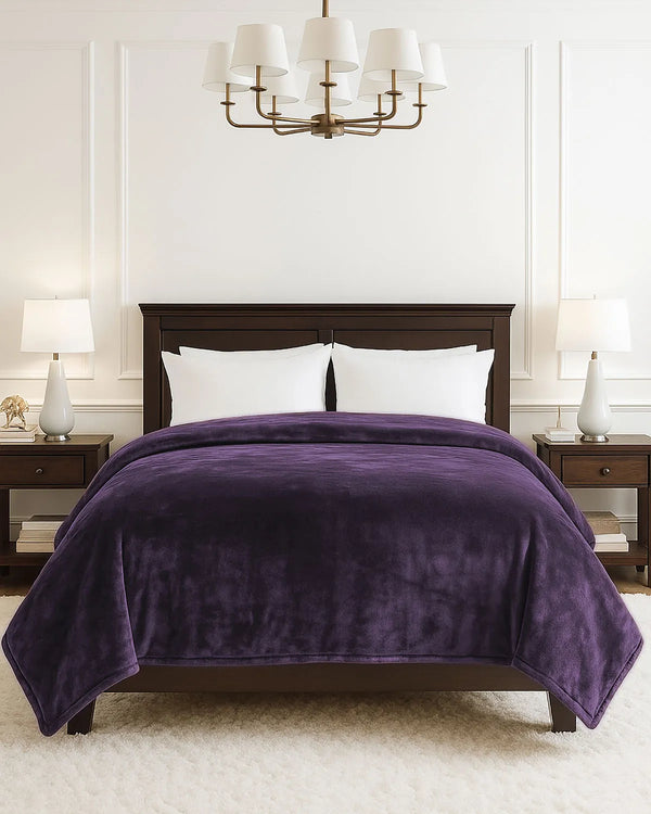 Cosmo AC Blanket | Royal Plum | Flano Fabric
