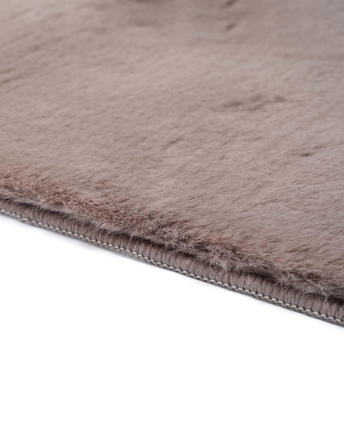 Solid Furry Carpet | Brown