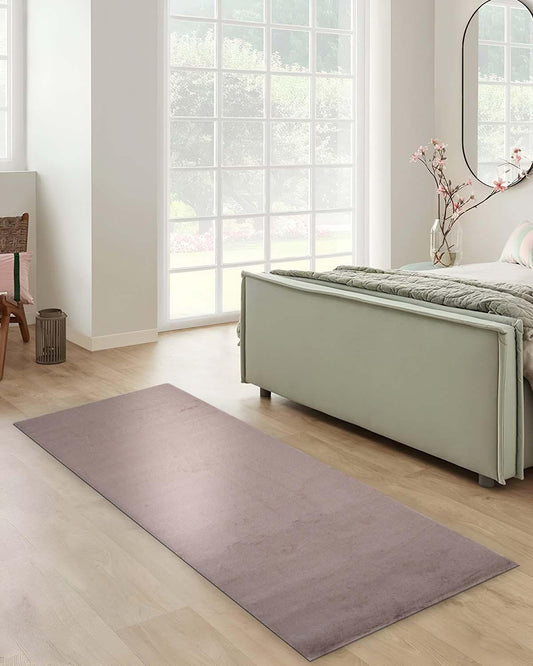 Solid Furry Carpet | Brown