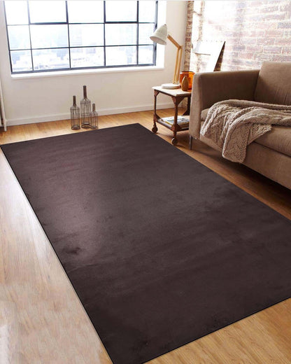 Solid Furry Carpet | Coffee