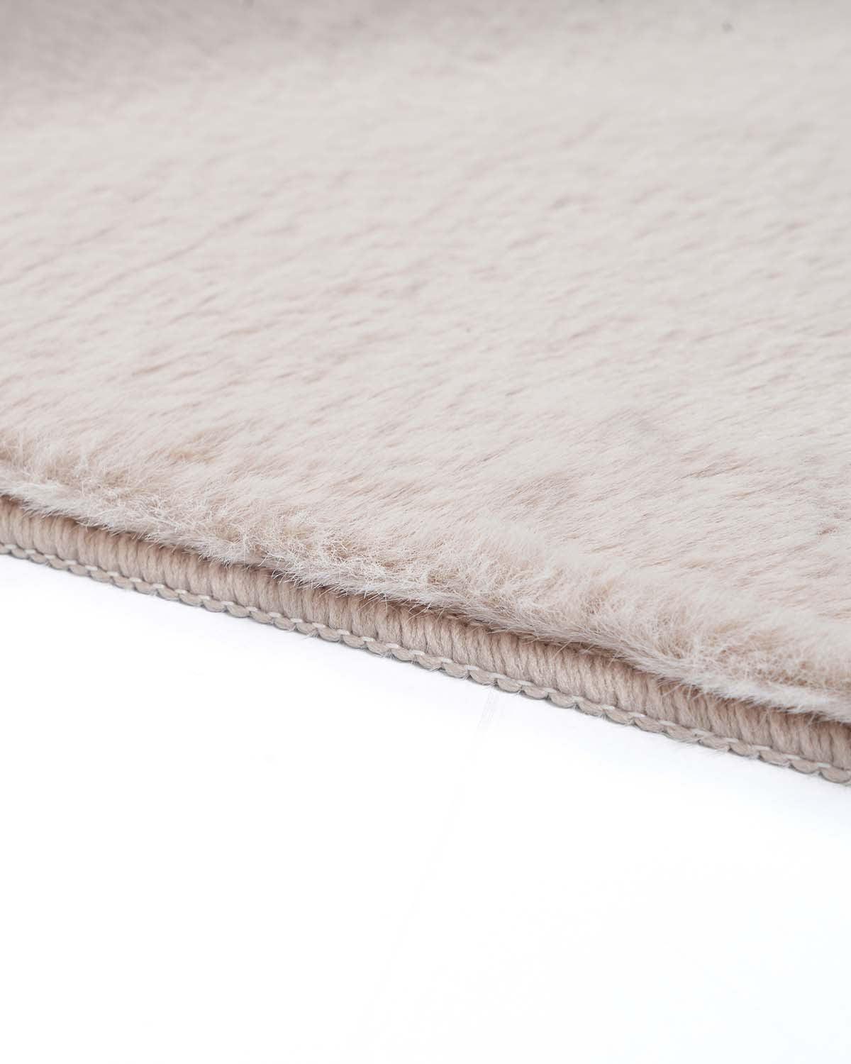 Solid Furry Carpet | Beige
