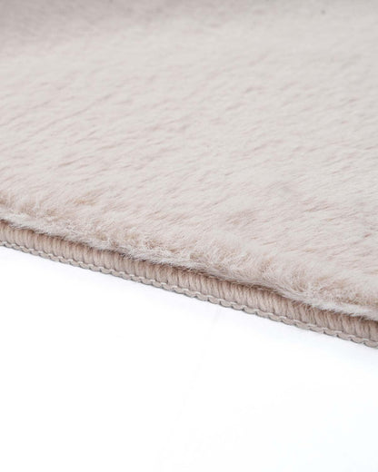 Solid Furry Carpet | Beige