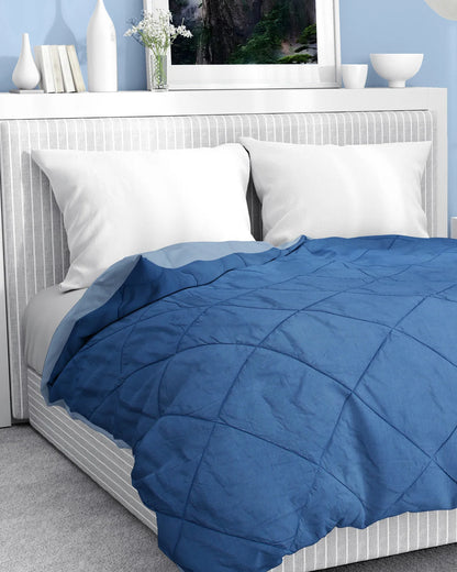 Amelia Reversible Comforter & AC Quilt |  Sea & Rain | Diamond Design