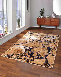 Silvora Marble Gold and Navy Carpet