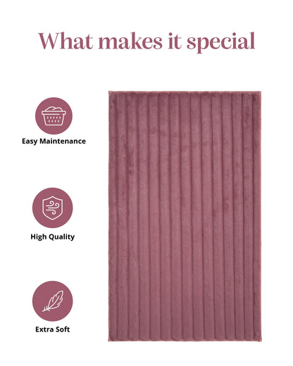 50X80 CM | Pencil Bathmat | Wine
