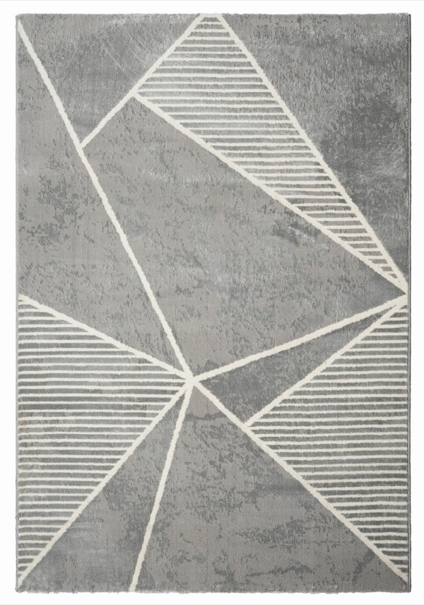 Mystic Grey Geometric Carpet