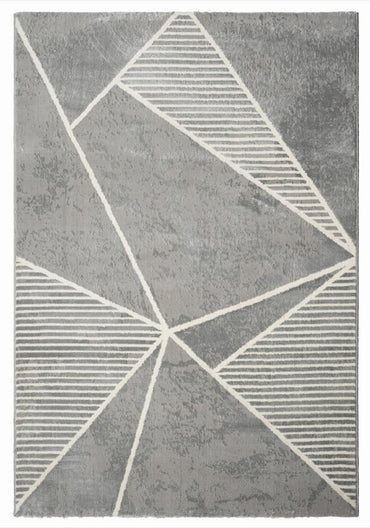 Mystic Grey Geometric Carpet