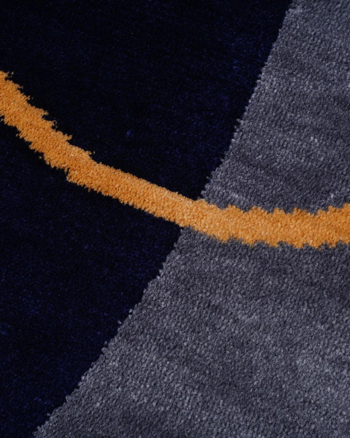 Silvora Rug | Grey, Blue, Maroon