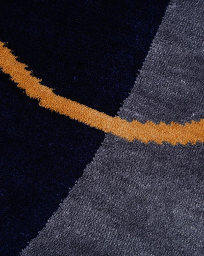 Silvora Rug | Grey, Blue, Maroon
