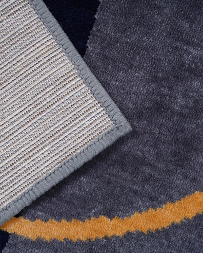 Silvora Rug | Grey, Blue, Maroon
