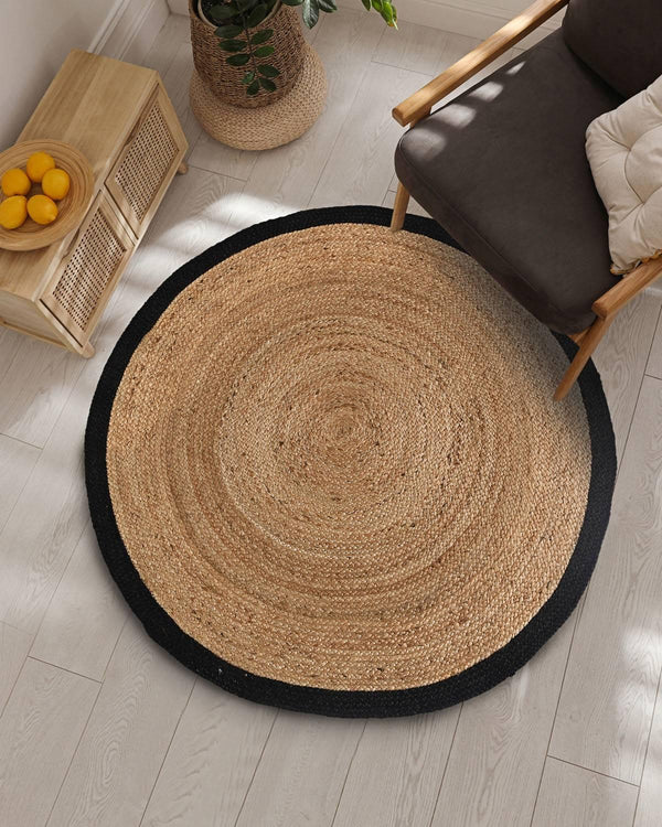 Bronks Round Handmade Jute Rug