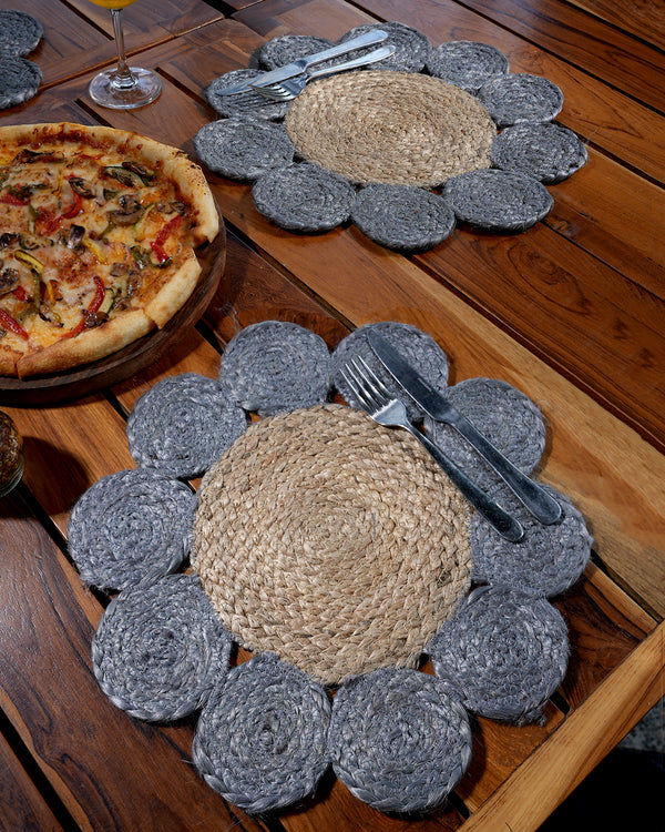 jute-table-placemat-round grey-and-natural