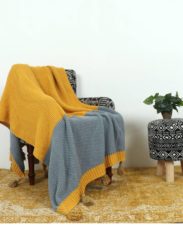 Sunshine Cotton Knitted Throw