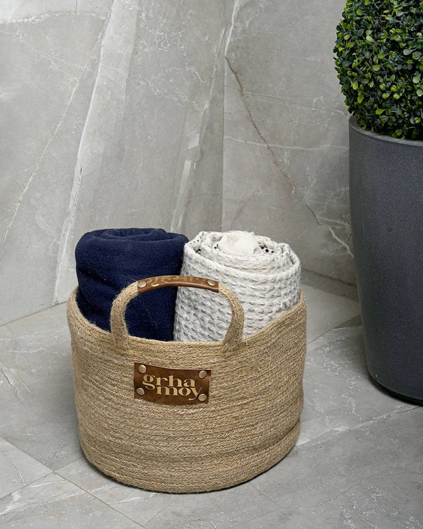 Grhamoy Machine Made Krystie Jute Basket Set of 1