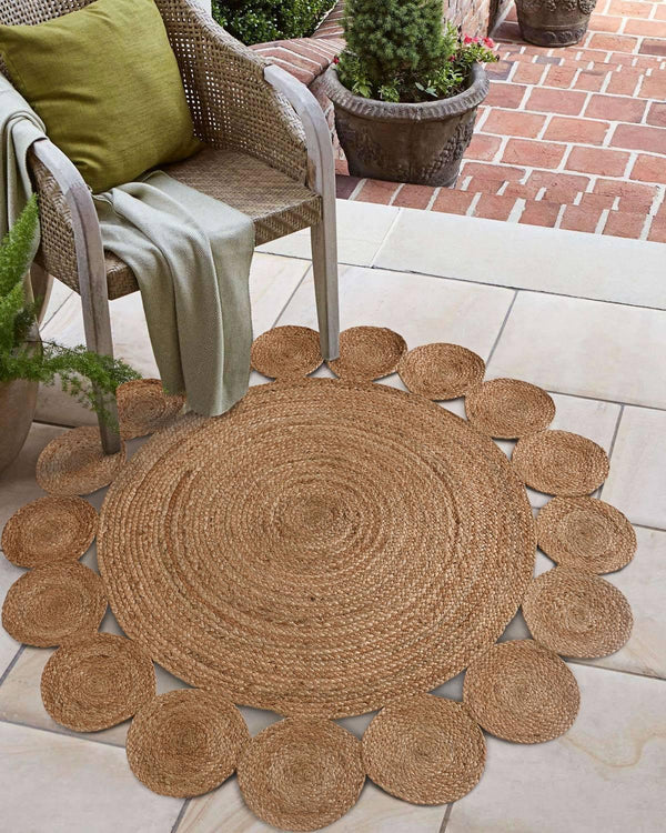 Mandala Round Handmade Jute Rug